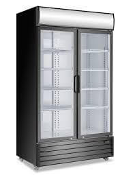 Crusader 2 Glass Door Display Fridge 1000L  (Black) - CCE1130BLK